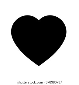 Simple heart icon. Black and white heart icon shape. Vector heart icon for web site, medical clinics, cardio doctors sign. Heart icon for wedding abd valentines day  designs, Simple heeart shape.