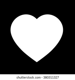 Simple heart icon. Black and white heart icon shape. Vector heart icon for web site, medical clinics, cardio doctors sign. Heart icon for wedding add valentines day designs, Simple heart shape.