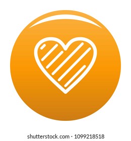 Simple heart icon. Simple illustration of simple heart vector icon for any design orange