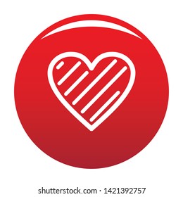 Simple heart icon. Simple illustration of simple heart vector icon for any design red