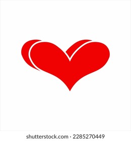 Simple heart icon logo design. For decoration elements for valentines, birthdays, weddings and others