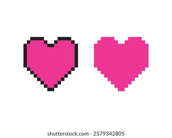 Simple heart icon made of dots