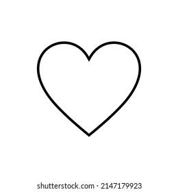 icono de corazón simple sobre fondo blanco