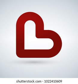simple heart icon representing love emotion. vector icon. This also represents passion, romance, friendship, relationship, bonding, compassion, empathy.