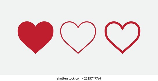 Un simple icono cardíaco. Vector de icono de San Valentín