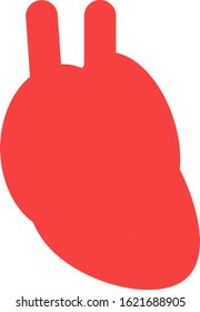 Simple heart illustration internal organs cardiovascular