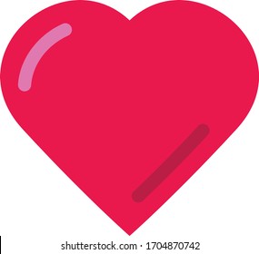 Sencillo corazón aislado sobre fondo blanco en vector
