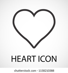 Simple heart line art icon, vector, illustration, eps file