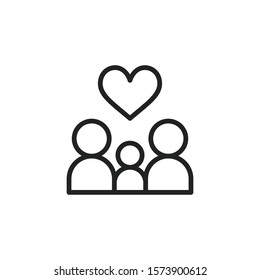 Simple heart line icon. Stroke pictogram. Vector illustration isolated on a white background. Premium quality symbol. Vector sign for mobile app and web sites.