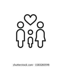 Simple heart line icon. Stroke pictogram. Vector illustration isolated on a white background. Premium quality symbol. Vector sign for mobile app and web sites.