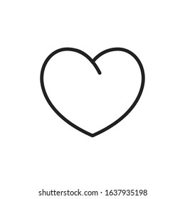 Simple heart line icon. Stroke pictogram. Vector illustration isolated on a white background. Premium quality symbol. Vector sign for mobile app and web sites.