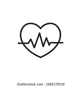 Simple heart line icon. Stroke pictogram. Vector illustration isolated on a white background. Premium quality symbol. Vector sign for mobile app and web sites.