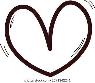 Simple heart line icon vector illustration