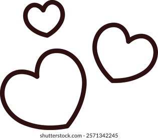 Simple heart line icon vector illustration