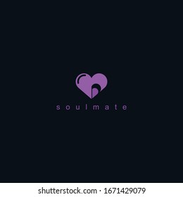 Simple heart love concept logo vector design