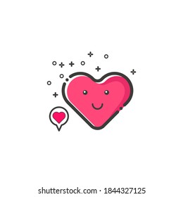 Simple Heart love concept logo vector design template