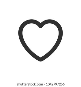 Simple heart outline icon for web vector 