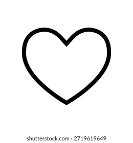 Sencillo corazón delineado icono Vector, icono de amor romántico mínimo en el trazo editable, arte de línea para las redes sociales
