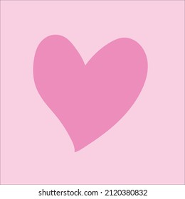 forma de corazón simple sobre fondo rosa dulce
