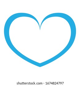 Simple Heart Vector Design in Blue