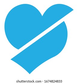 Simple Heart Vector Design in Blue