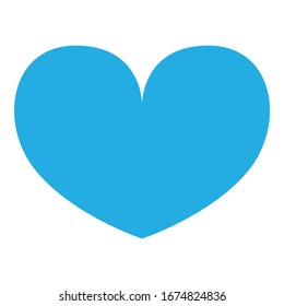 Simple Heart Vector Design In Blue