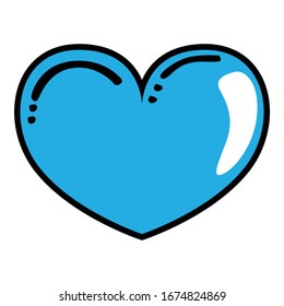 Diseño de vectores cardíacos simples en azul