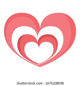 Simple Heart Vector Design in Pink