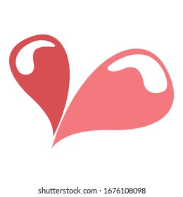Diseño simple de vectores cardíacos en rosa
