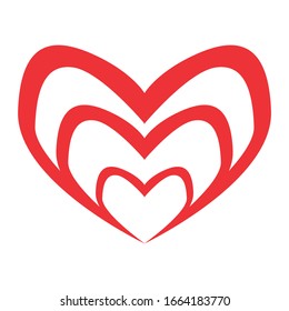 Simple Heart Vector Design in Red