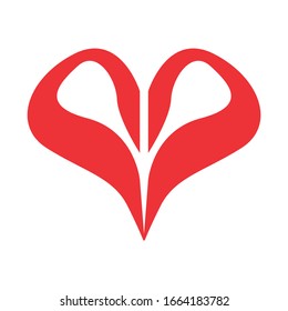 Simple Heart Vector Design in Red