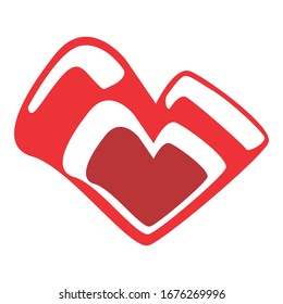 Simple Heart Vector Design in Red