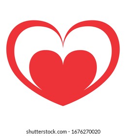Simple Heart Vector Design in Red