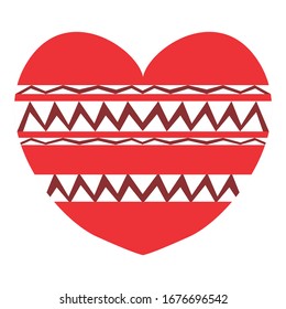Simple Heart Vector Design in Red