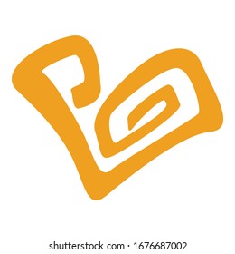 Diseño de vectores cardíacos simples en amarillo