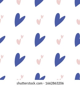 Sencillo fondo de corazones para su diseño. Patrón transparente