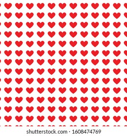 simple hearts of different colors patterns on a transparent background