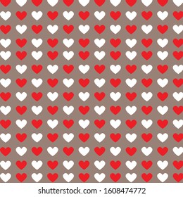 simple hearts of different colors patterns on a transparent background