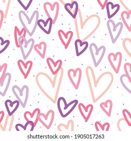 Simple hearts seamless patter designer for san valentine day