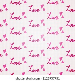 Simple hearts seamless vector pattern. 