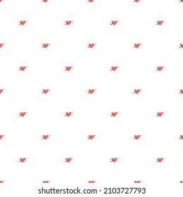 Simple hearts seamless vector pattern. Valentines day background. Flat design endless chaotic texture made of tiny heart silhouettes. Shades of red.