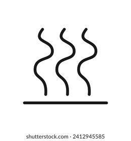 Simple Heat Icon Vector Design, 3 Line