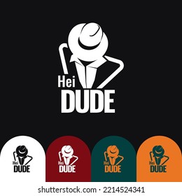 Simple hei dude design vector illustration