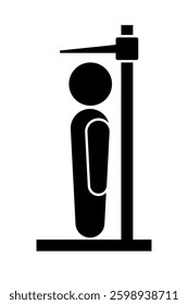 Simple height meter silhouette. Vector.