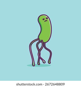 Simple Helicobacter pylori Ilustración vectorial de dibujos animados Colección de icono de concepto de día de farmacia aislado