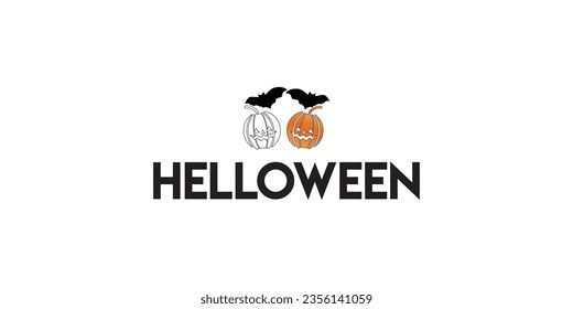 Simple helloween design with abstract concept| premium vector
