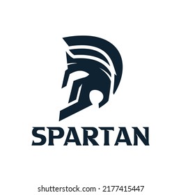 simple helm spartan strong logo design