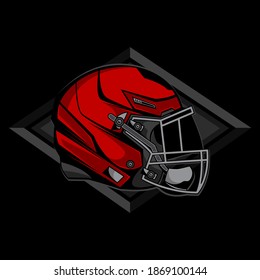 Simple Helmet American Football Logo, Vector EPS 10