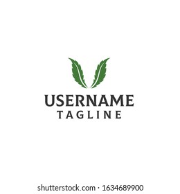 Simple hemp wings Logo design