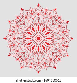 Einfache Henna Flower Mandala Design